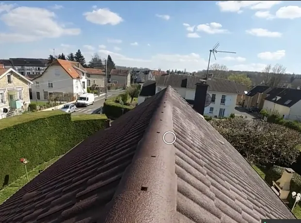 Inspection aérienne d’une couverture en tuiles